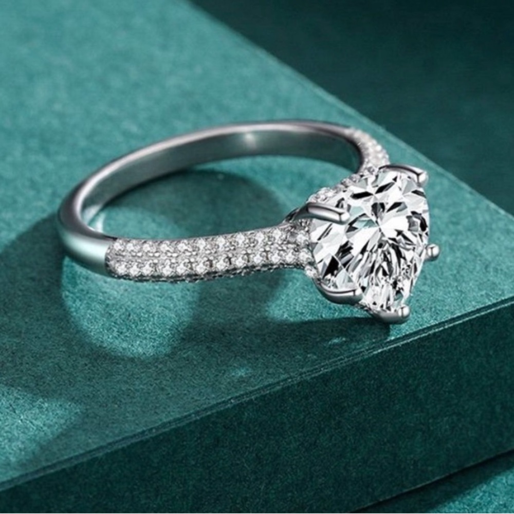 Heart Shape high quality 925 Sterling Silver Ring